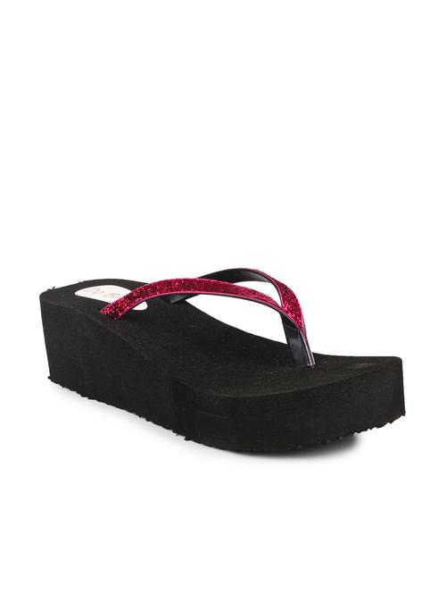 pink leatherette flip flops - 10124258 - Very Small Image - 1