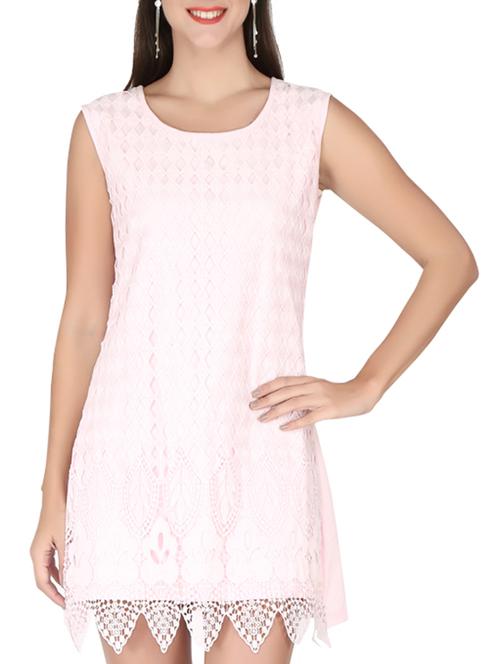 ice pink georgette dress - 10417724 - Standard Image - 1