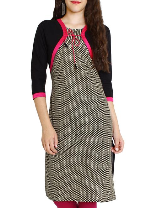 straight kurta with jacket - 10544146 - Standard Image - 1