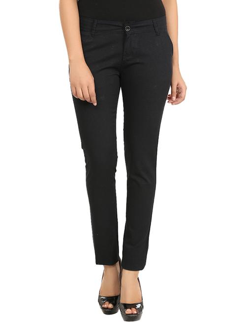 blue cotton blend trousers - 11085371 - Very Small Image - 1