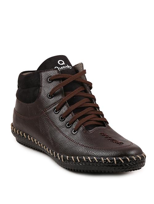 brown synthetic low ankle boots - 11468152 - Standard Image - 1