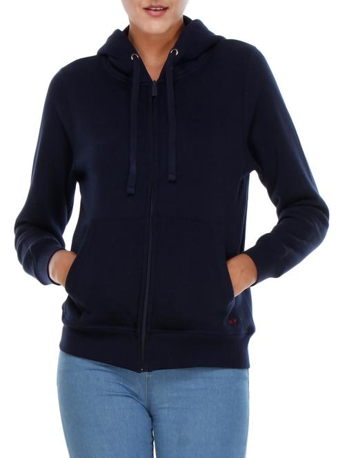 hooded neck solid jacket - 11933309 - Very Small Image - 1