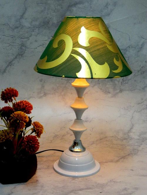 green metal and fabric table lamp - 1204308 - Standard Image - 1