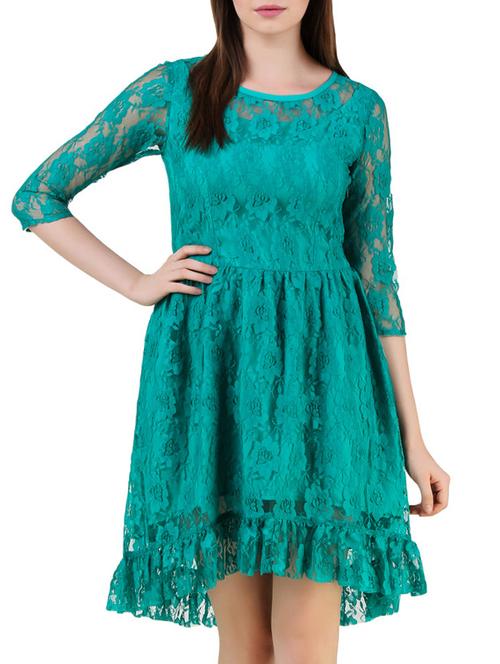 green lace dress - 12092602 - Standard Image - 1