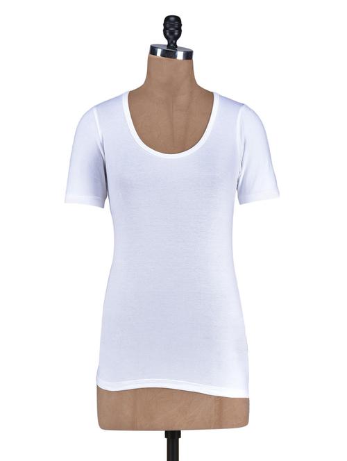 solid white cotton spandex top - 1249715 - Very Small Image - 1