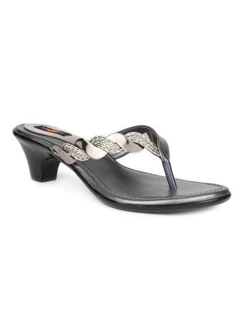 grey leatherette toe separator sandals - 13660811 - Standard Image - 1