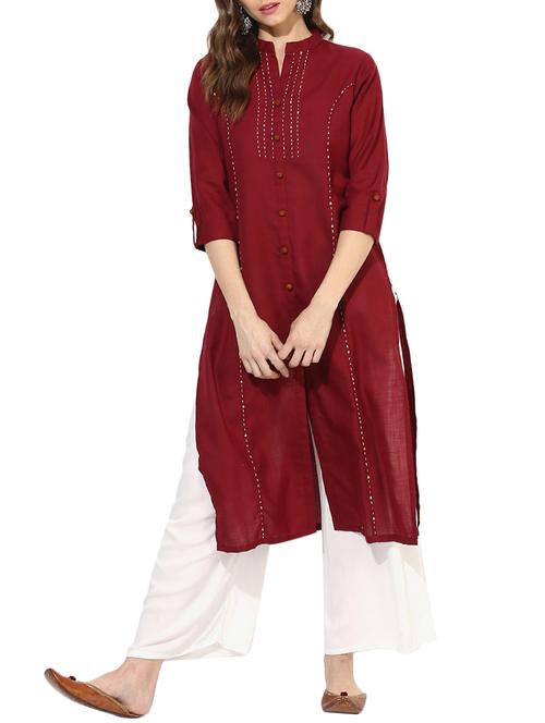 kaantha straight kurta - 14182189 - Standard Image - 1