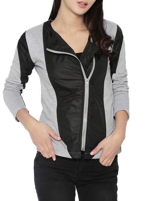 grey cotton jacket - 14320453 - Standard Image - 1
