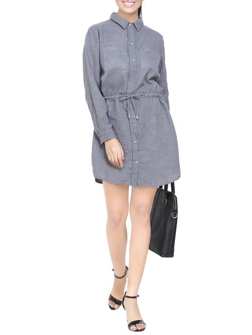 grey shirt dress - 14649878 - Standard Image - 1