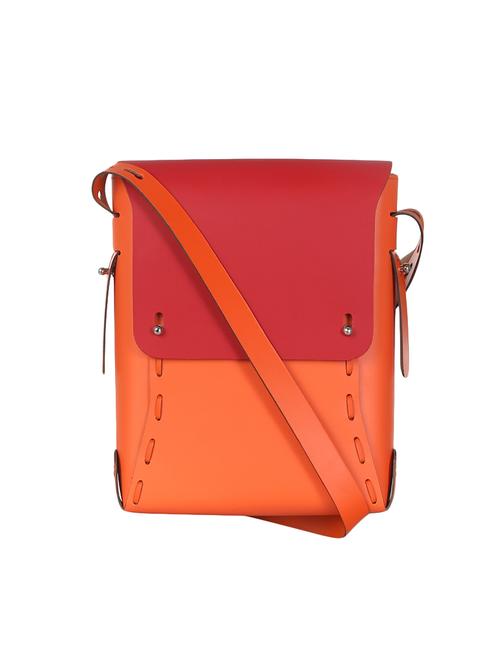 orange leather regular sling bag - 14657205 - Standard Image - 1