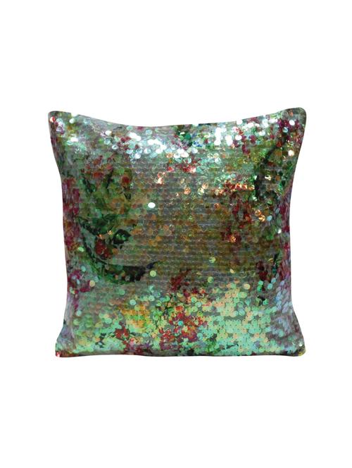 sequin cushion cover with duipion fabric - 14735530 - Very Small Image - 1