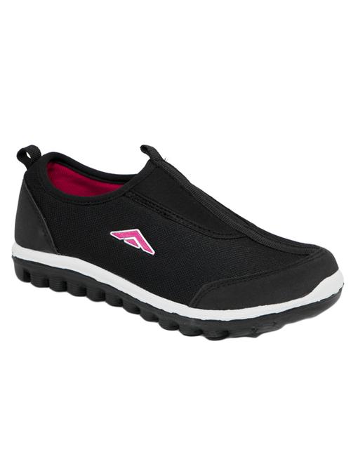 black mesh slip on sports shoes - 14746738 - Standard Image - 1