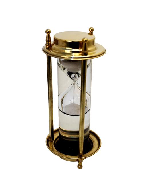 vintage sand timer in brass--duration -60 seconds - 14850598 - Standard Image - 1