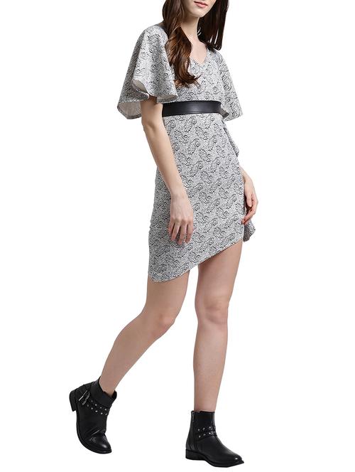 flutter sleeved paisley sheath dress - 15019182 - Standard Image - 1