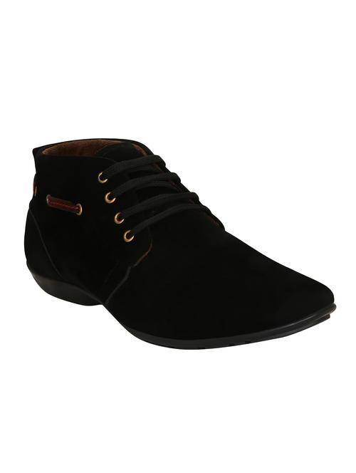 black synthetic low ankle boots - 15036817 - Standard Image - 1