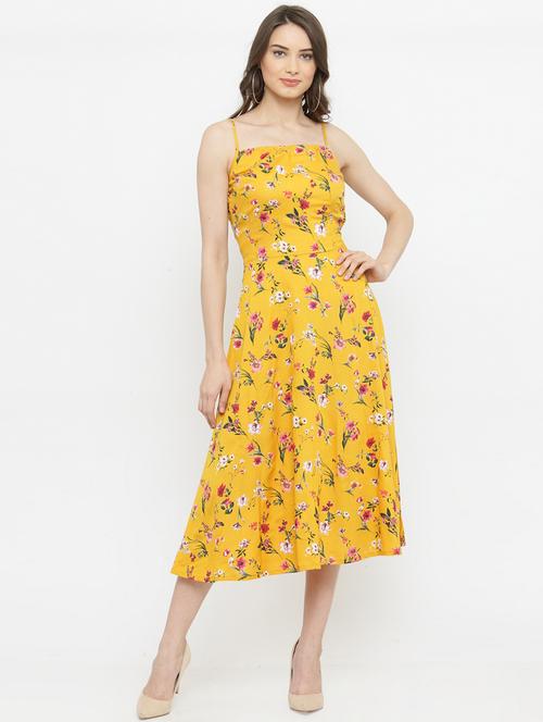 cami neck floral a-line dress - 15093424 - Standard Image - 1