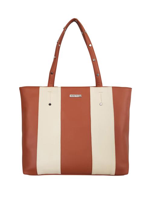 tan leatherette (pu) regular handbag - 15179320 - Very Small Image - 1