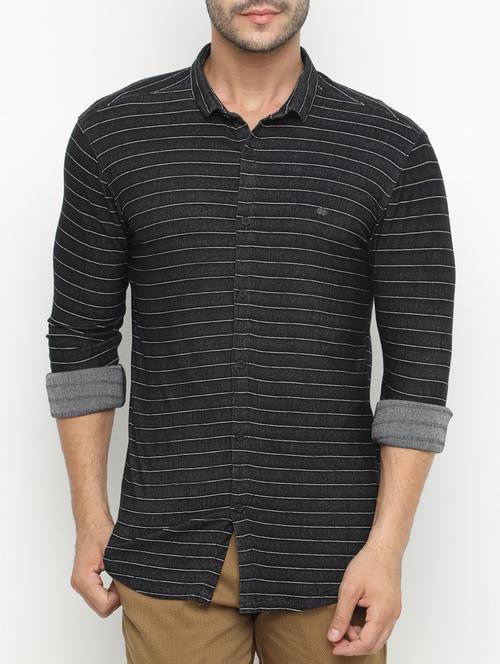 black cotton casual shirt - 15195850 - Standard Image - 1