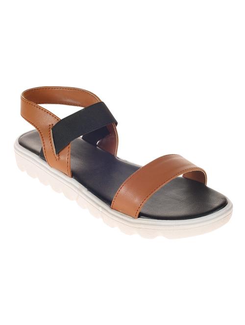 brown faux leather back strap sandals - 15213969 - Standard Image - 1