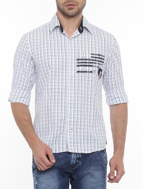 white cotton casual shirt - 15218165 - Standard Image - 1
