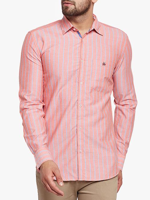 pink cotton casual shirt - 15305787 - Standard Image - 1