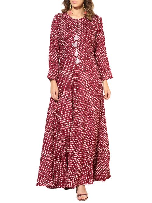 flared tassels kurta - 15317002 - Standard Image - 1