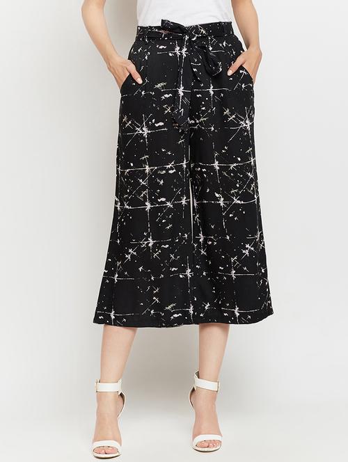 high waist pleated culottes - 15351293 - Standard Image - 1