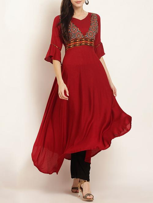 flared printed kurta - 15418425 - Very Small Image - 1