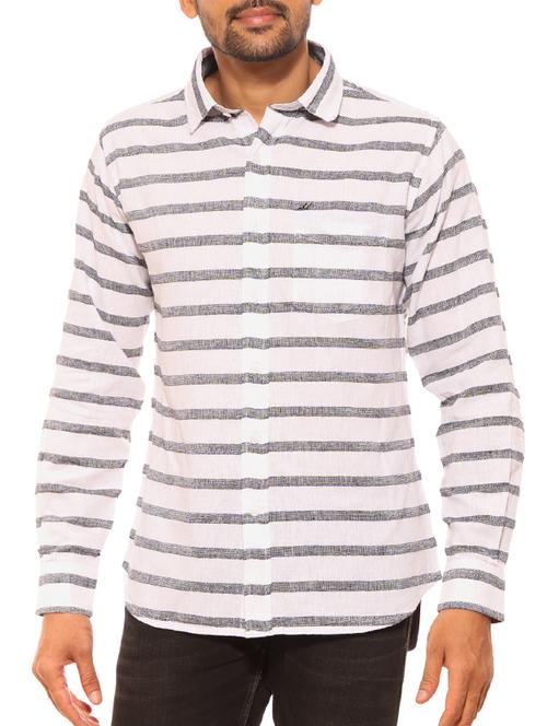 white cotton casual shirt - 15461770 - Very Small Image - 1