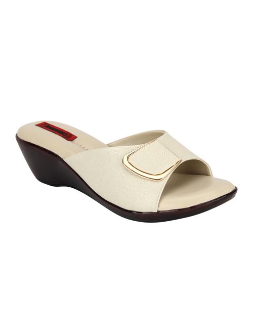 beige slip on wedges - 15481149 - Standard Image - 1