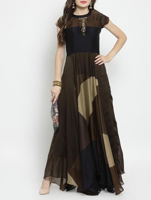 embellished flared kurta - 15558830 - Standard Image - 1