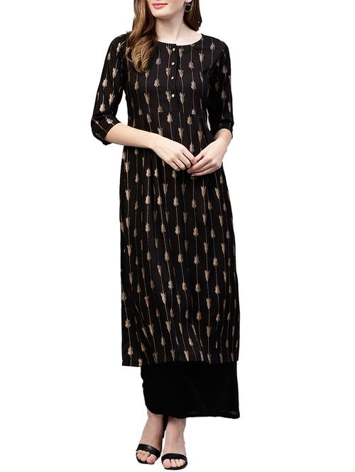 ikat print a-line kurta - 15576815 - Standard Image - 1