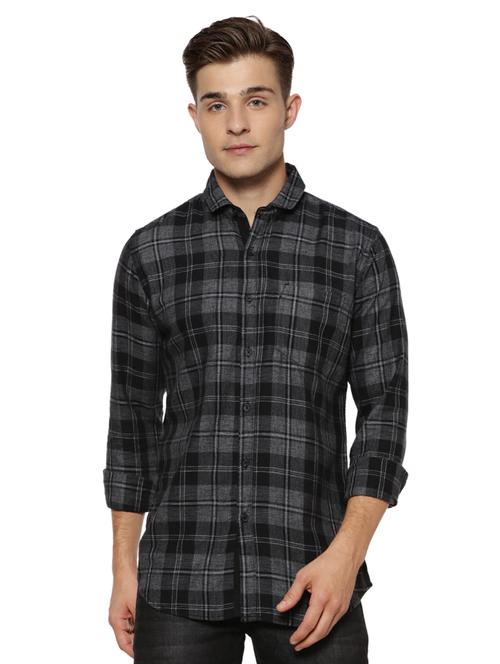 black cotton casual shirt - 15590360 - Standard Image - 1