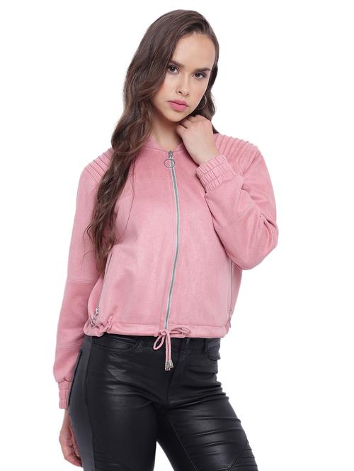 drawstring hem varsity jacket - 15737937 - Standard Image - 1