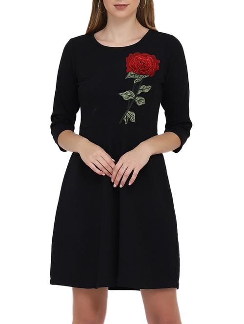 keyhole back embroidered dress - 15739137 - Standard Image - 1
