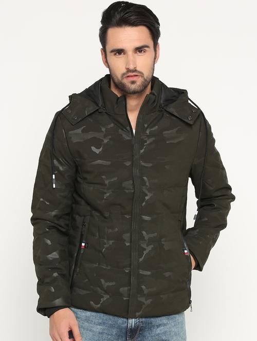 green polyester quilted jacket - 15747182 - Standard Image - 1