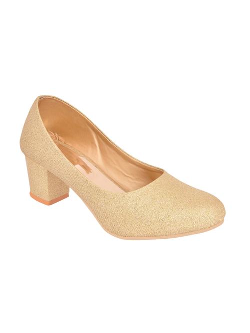 gold slip on pumps - 15754630 - Standard Image - 1