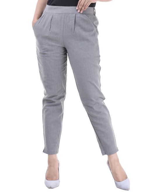 pleated front gathered back trousers - 15784933 - Standard Image - 1
