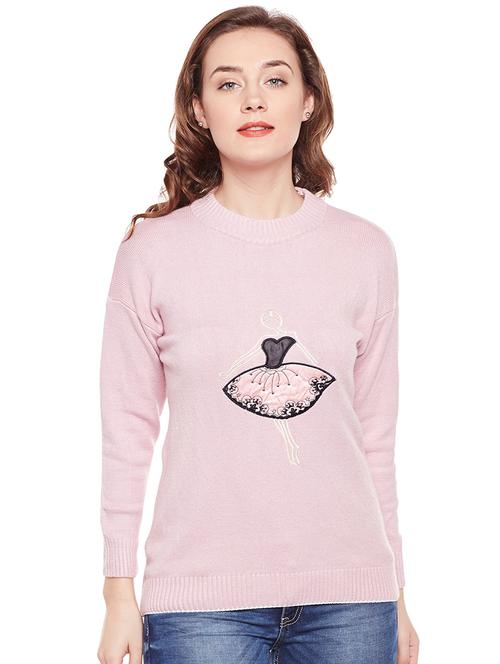 embroidered drop shoulder sleeved pullover - 15811666 - Very Small Image - 1