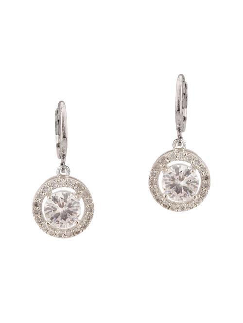 white metal drop earring - 15814721 - Standard Image - 1