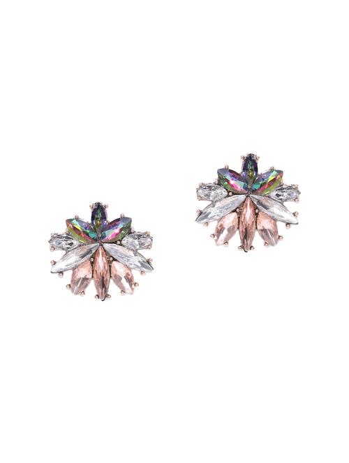 pink gold plated studs earring - 15839124 - Very Small Image - 1