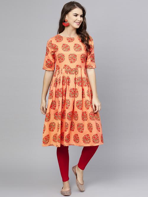 flared printed kurta - 15857131 - Standard Image - 1