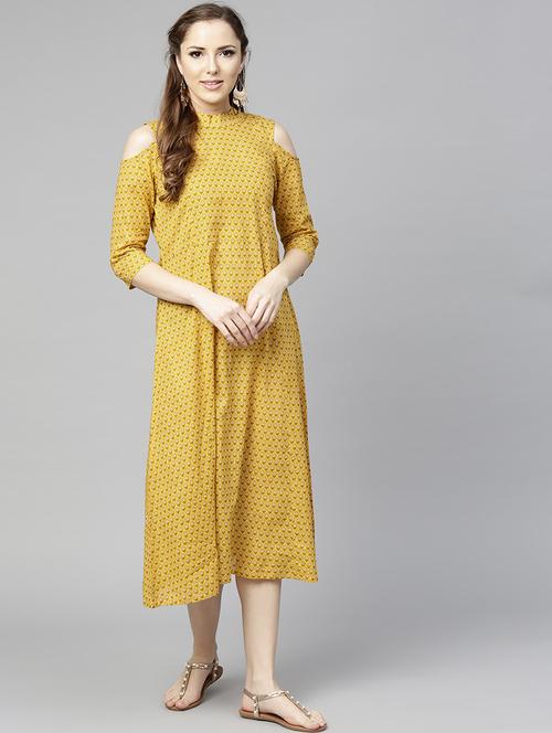 mock neck cold shoulder dress - 15857184 - Standard Image - 1