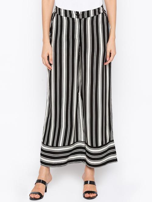striped wide legs trouser - 15890275 - Standard Image - 1