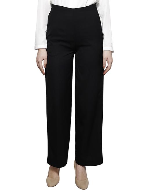 ink black high-rise trousers - 15899182 - Standard Image - 1