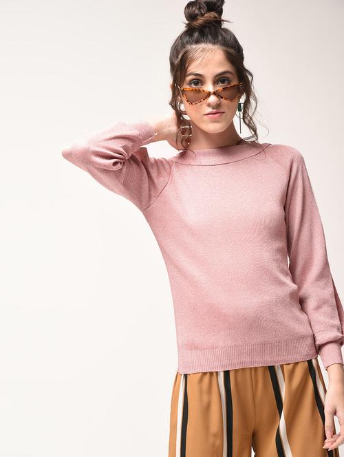 slit raglan sleeved pullover - 15900944 - Standard Image - 1