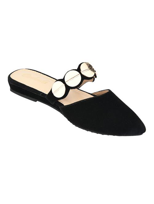 black slip on sandals - 15908559 - Standard Image - 1