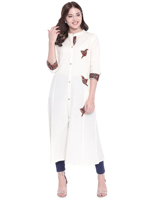 patch work a-line kurta - 15916664 - Standard Image - 1