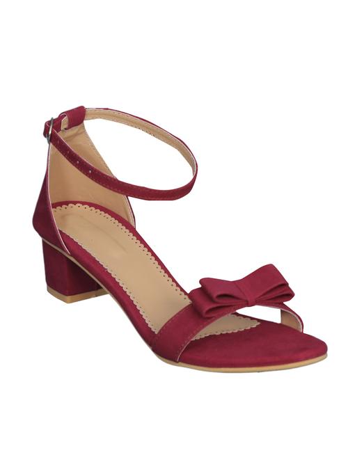 maroon ankle strap sandals - 15959354 - Standard Image - 1