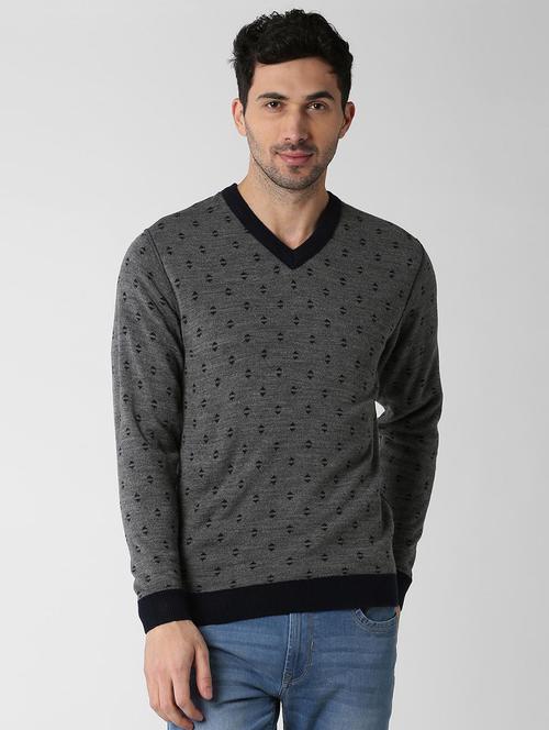 grey printed pullover - 15982789 - Very Small Image - 1